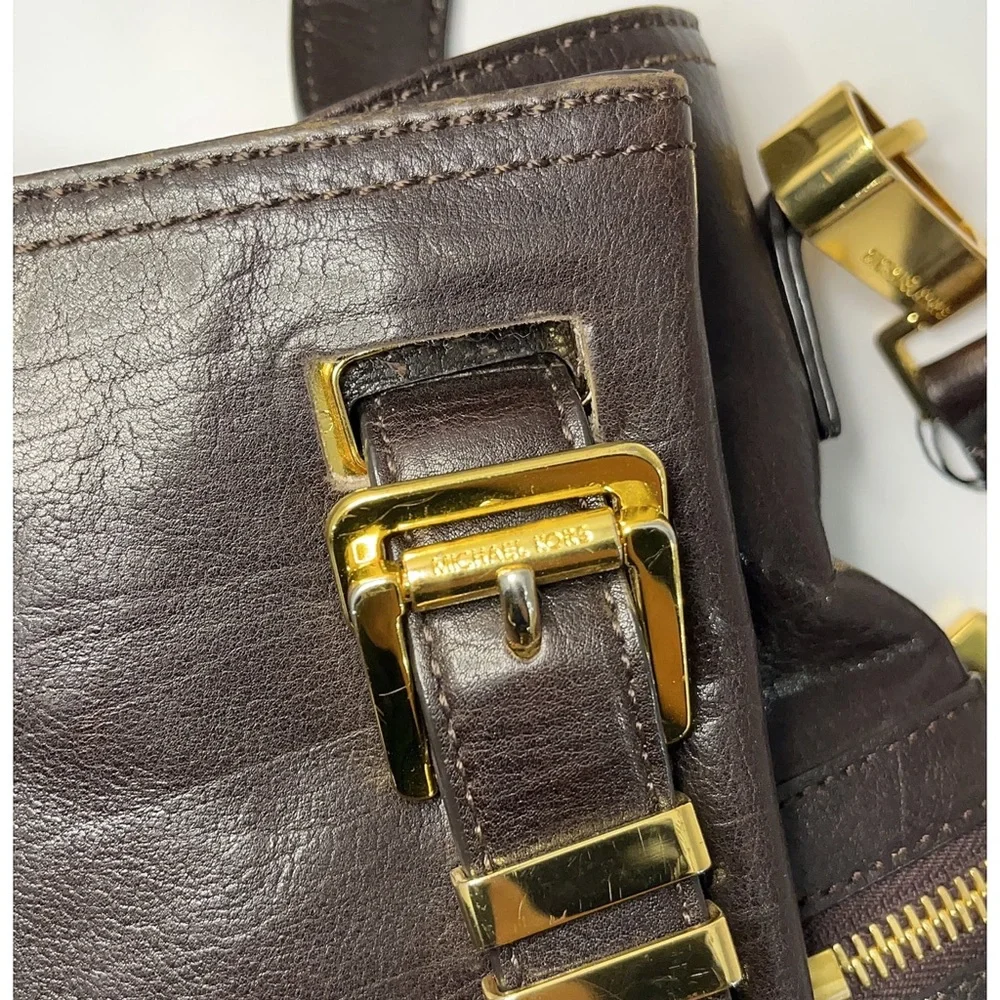 Pre-Loved Stunning Designer Michael Kors Collection Leather Satchel Purse Bag - Picture 5 of 9